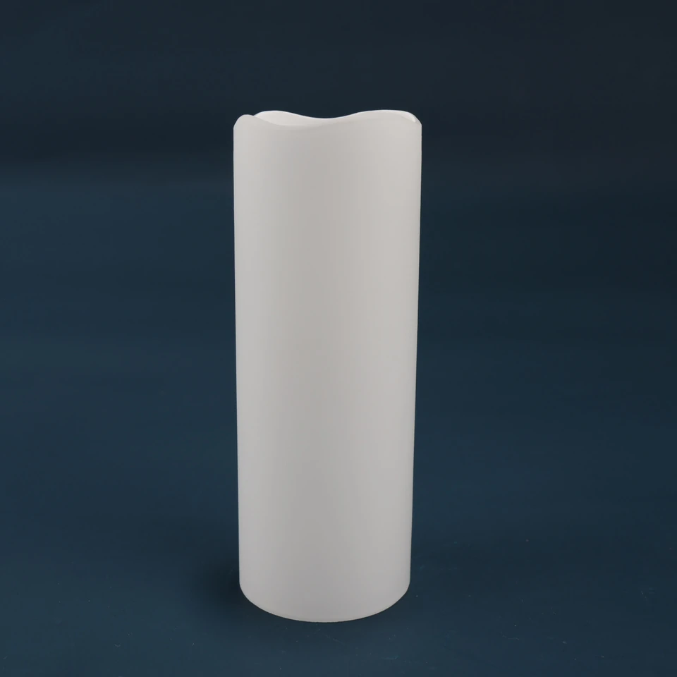 Matte white tubular glass sleeve with a gently uneven upper rim